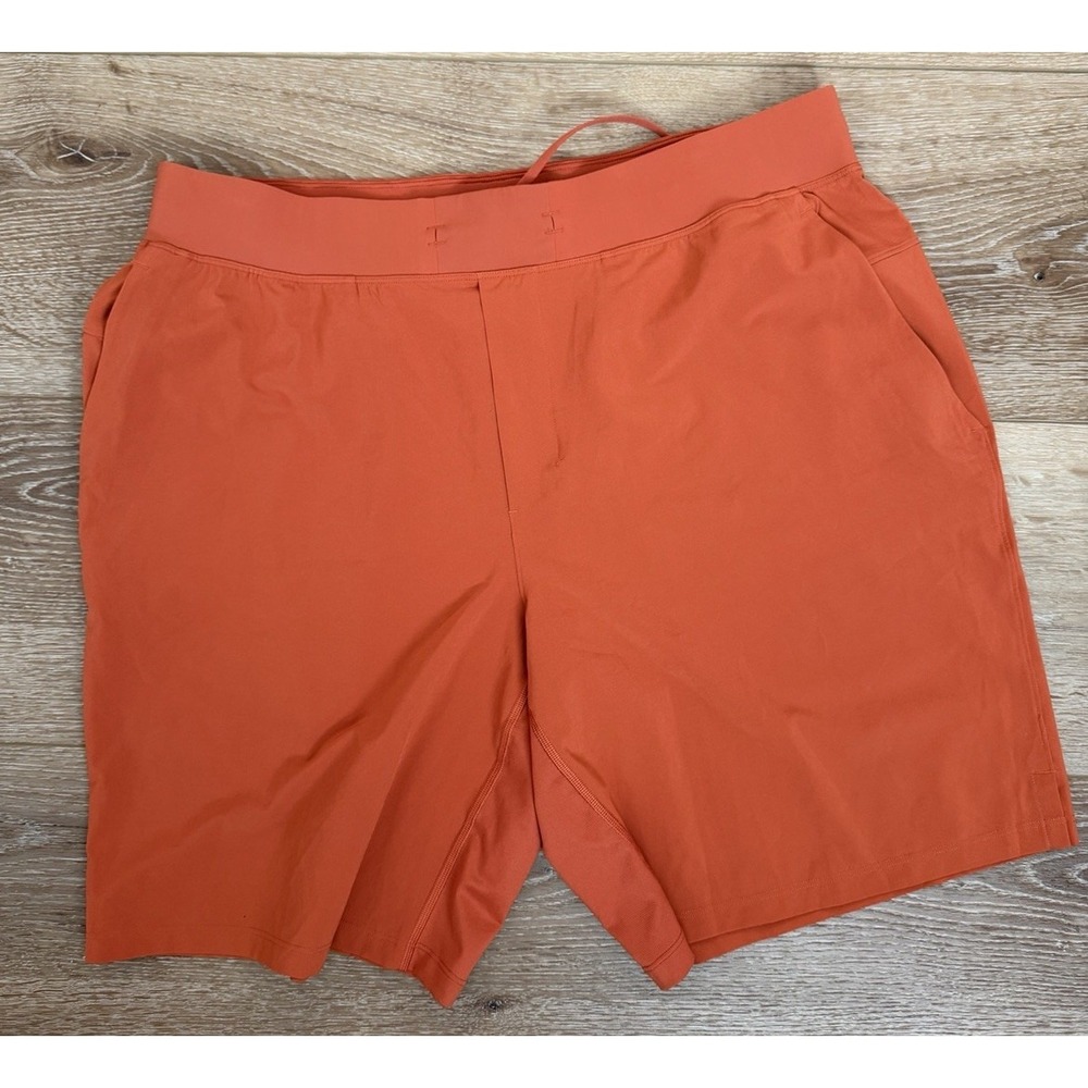 Lululemon T.H.E. Short 9" Linerless Mens Large Orange Athletic Training Shorts